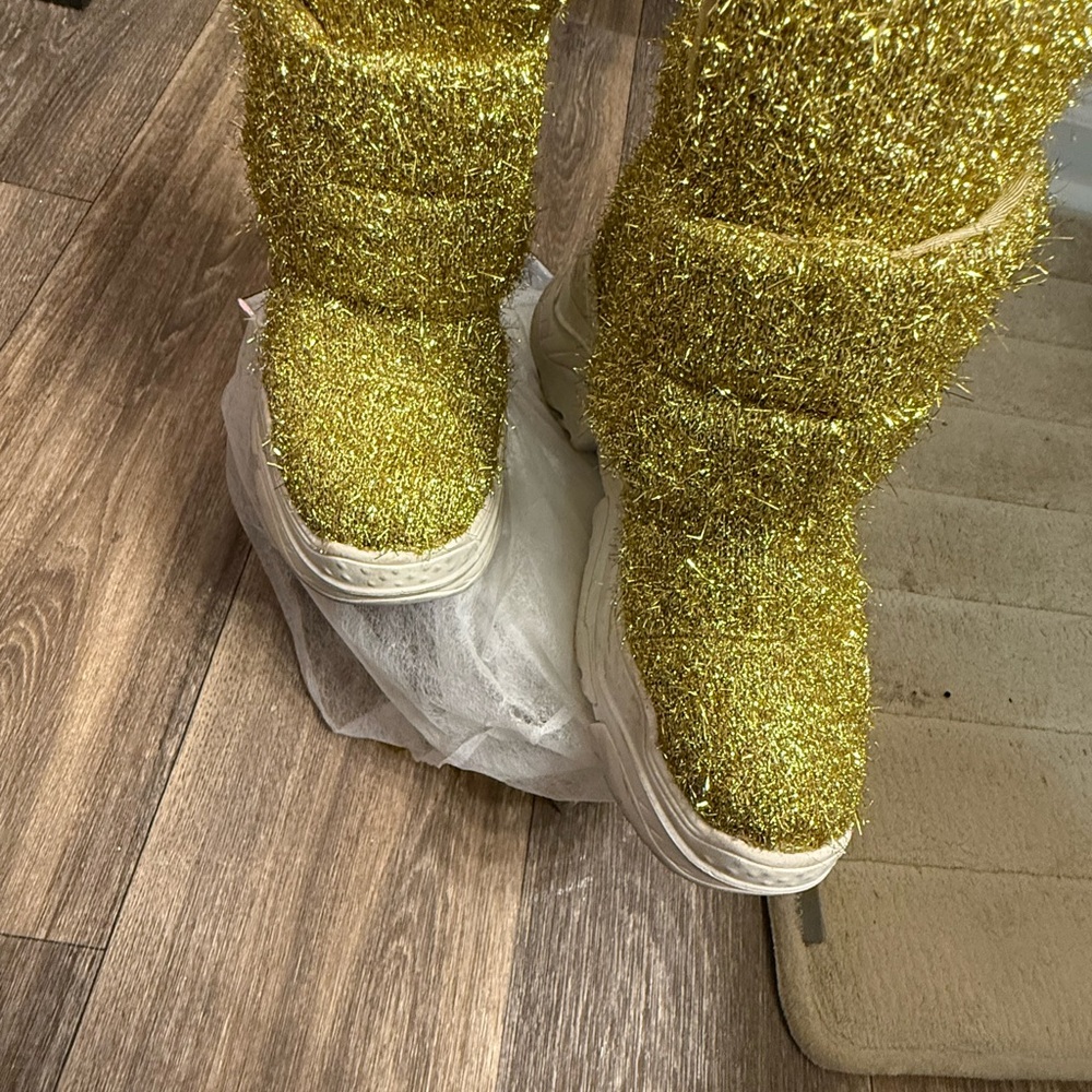 Gold Glitter Women's Sneakers